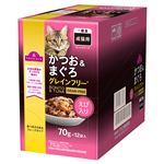 トップバリュ 成猫用 かつお&まぐろ グレインフリー えび入り 70g×12袋入【猫用】