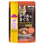 トップバリュ 成猫用 かつお&まぐろ グレインフリー サーモン入り 70g【猫用】
