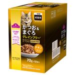 トップバリュ 成猫用 かつお&まぐろ グレインフリー チキン入り 70g×12袋入【猫用】