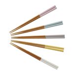 HOME COORDY 若狭塗箸 パステル 5膳組 23.0cm