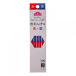 トップバリュ 色えんぴつ 朱・藍5：5 六角軸 12本入