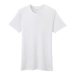 トップバリュ PEACE FIT SilkyFACT 半袖クルーネックシャツ メンズ シロ M