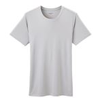 トップバリュ PEACE FIT SilkyFACT 半袖クルーネックシャツ メンズ グレー S