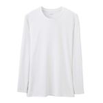 トップバリュ PEACE FIT SilkyFACT 長袖クルーネックシャツ メンズ  シロ M