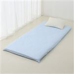 HOME COORDY ワンタッチシーツ（ツイル）ブルー 100×210cm敷ふとん用
