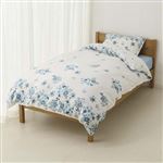 HOME COORDY 掛ふとんカバー（植物柄）シングルロング ブルー 150×210cm掛ふとん用