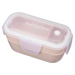 HOME COORDY ふんわり盛れるシンプルランチボックス 2段 ピンク 600ml