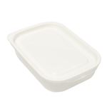 HOME COORDY フタをしたままレンジ保存容器 長方形 浅型 550ml 2個入
