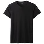 トップバリュ メンズ PEACE FIT COOL 強力抗菌 半袖クルーネックシャツ クロ M