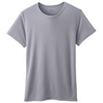 トップバリュ メンズ PEACE FIT COOL 強力抗菌 半袖クルーネックシャツ グレー M