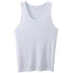 トップバリュ メンズ PEACE FIT COOL 強力抗菌 タンクトップ シロ M