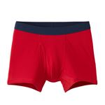 トップバリュ PEACE FIT SilkyFACT ボクサーブリーフ 無地 メンズ アカ M