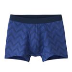トップバリュ PEACE FIT SilkyFACT ボクサーブリーフ ジオメトリックドット Aコイアオ M