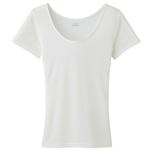 トップバリュ レディス PEACE FIT COOL 汗取りパッド付3分袖 オフ L