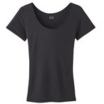 トップバリュ レディス PEACE FIT COOL 汗取りパッド付3分袖 クロ XL