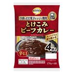 トップバリュベストプライス とけこみビーフカレー 辛口 170g×4袋入