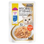 トップバリュ MSC認証のかつおを使用した キャットフードパウチ ゼリー仕立て ささみ入り 総合栄養食 成猫期用 60g【猫用】
