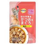トップバリュベストプライス キャットフード パウチ 総合栄養食 かつお&まぐろ 鶏肉ベース 子ねこ用 12ヵ月まで 60g【猫用】