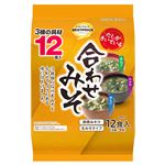 トップバリュベストプライス 即席みそ汁3種の具材 合わせみそ 12食入