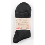 3足組 綿100%リブハーフ丈 24-25cm  ダークカラーアソート【メンズ】