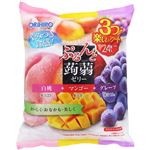 オリヒロ ぷるんと蒟蒻ゼリー大袋 白桃+マンゴー+グレープ 480g（24個入）