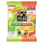 オリヒロ ぷるんと蒟蒻パウチ マスカット+オレンジ 12個入