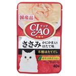 いなばペットフード CIAOパウチ ささみ かにかま入り ほたて味 40g【猫用】