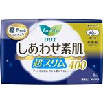 花王 ロリエ しあわせ素肌 通気超スリムタイプ 特に多い夜用 羽つき 400 9コ入