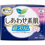 花王 ロリエ しあわせ素肌 通気超スリムタイプ 特に多い夜用 羽つき 350 10コ入