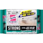 花王 クイックルワイパー 立体吸着ウエットシート ストロング 空間の超消臭 ストロンググリーンの香り 24枚入（12枚×2個パック）