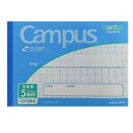 コクヨ キャンパスノート 5mm方眼 用途ハーフサイズ ブルー