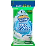 ジョンソン スクラビングバブル 流せるトイレブラシ フローラルソープ 替えブラシ 12個入