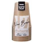 サンナップ アースカラー 未晒し ペーパーカップ 275ml 10個入