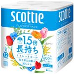 日本製紙クレシア スコッティ フラワーパック 1.5倍巻 シングル 75m8ロール