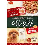 日本ペットフード ビタワン君のWソフト 成犬用 ビーフ・チーズ味・やわらかささみ添え 200g（小分け4パック入）【犬用】