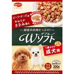 日本ペットフード ビタワン君のWソフト 成犬用 ビーフ・チーズ味・やわらかささみ添え 200g（小分け4パック入）【犬用】