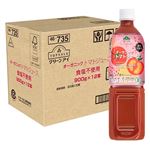 【ケース販売】トップバリュグリーンアイ オーガニック トマトジュース 食塩不使用 900g×12本