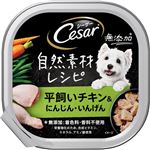 マースジャパン シーザー 自然素材レシピ 成犬用 平飼いチキン&にんじん・いんげん 85g【犬用】