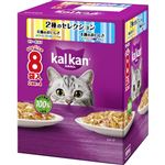 マースジャパン カルカン パウチ 2種のセレクションまぐろ・たい・かにかま・ささみ入り まぐろ・たい・白身魚・さけ入り 480g（60g×8袋）【猫用】