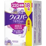 P&G ウィスパー うすさら安心 特に多い時も1枚で安心 220cc 18枚入