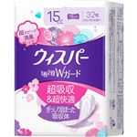 （まとめ得） P&G ウィスパー 1枚2役Wガード おりもの&水分ケア パンティライナー 15cc 19cm 32枚入