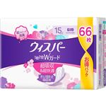 （まとめ得） P&G ウィスパー 1枚2役Wガード 15cc 19cm 66枚入