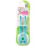 【1歳6ヶ月頃～】ピジョン 乳歯ブラシ レッスン段階4（ブルー）2本入