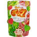 不二家 デラックスポップキャンディ シャインマスカット&あまおう苺 5本入