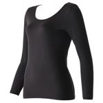 トップバリュ PEACE FIT WARM 8分袖 クロ M レディス