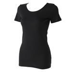 トップバリュ PEACE FIT WARM コットン 3分袖 クロ M レディス