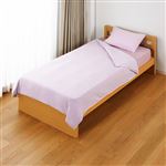 HOME COORDY 夏用ブランケットにもなる肌掛ふとんカバー 2重ガーゼ&パイル ラベンダー シングル 140cm×190cm