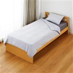 HOME COORDY 夏用ブランケットにもなる肌掛ふとんカバー 2重ガーゼ&パイル グレー シングル 140cm×190cm