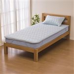 HOME COORDY 春・夏・秋まで長～く使える リバーシブル コールド敷パッド ブルー シングル 100×200cm