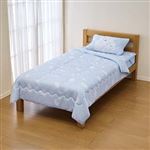 HOME COORDY 両面使える クール&ワッフル肌掛ふとん シロクマ柄 ブルー シングル 140cm×190cm